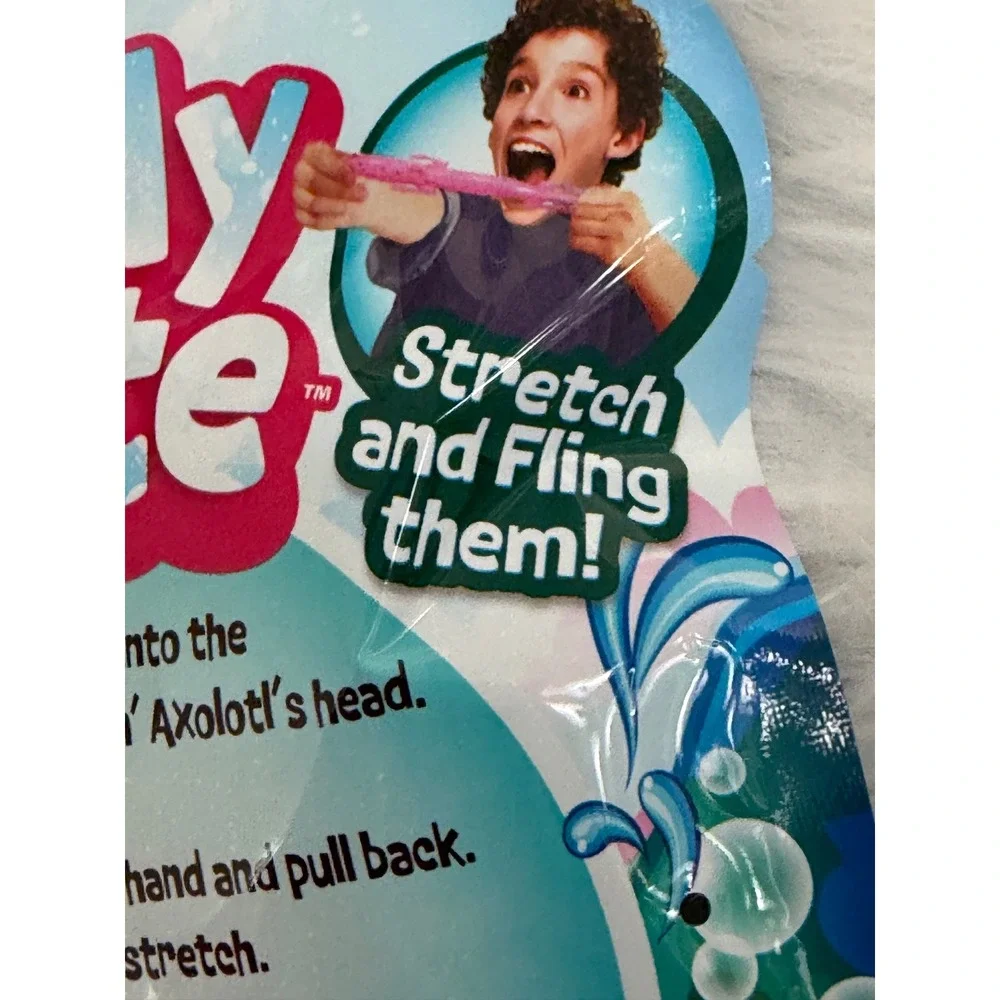 JA-RU Ugly Cute Flyin Axolotls 2 Pack Stretchy Slingshot Fidget Toys Pink Teal